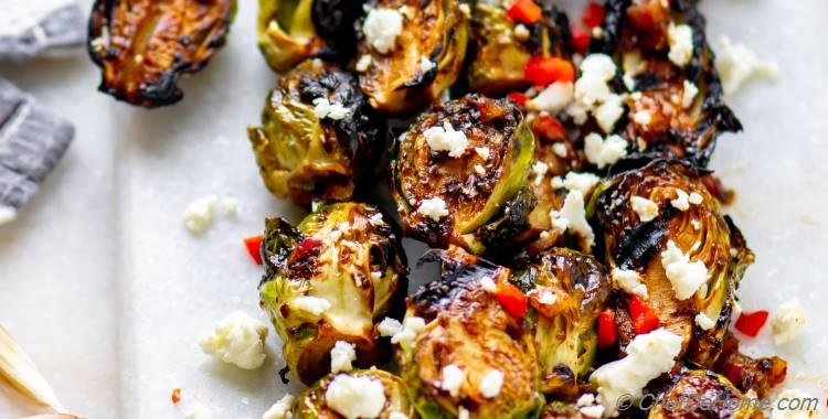 Grilled Brussel Sprouts with Balsamic