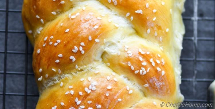 Traditional Braided Challah Bread