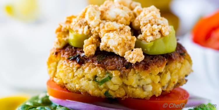 Spicy Feta Chickpea Burgers