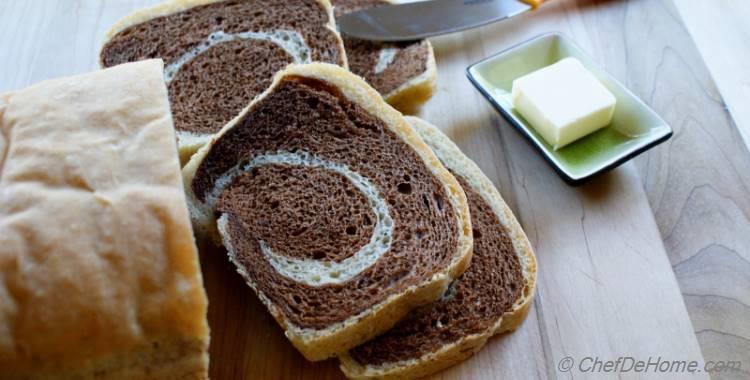 White Swirl Chocolate Breakfast Bread
