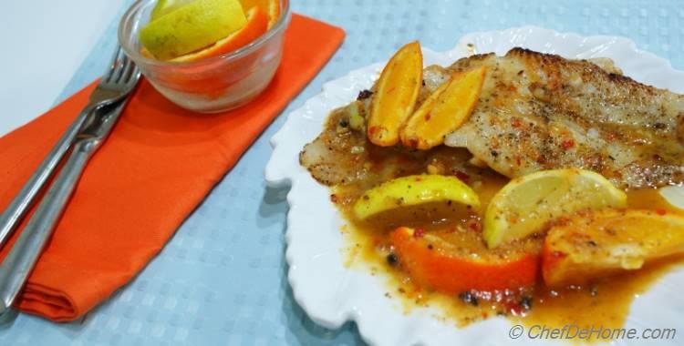 Pan-Seared Cod Fillets with Citrus Sauce