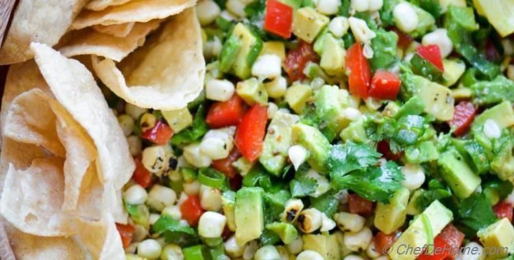 Zesty Roasted Corn Guacamole