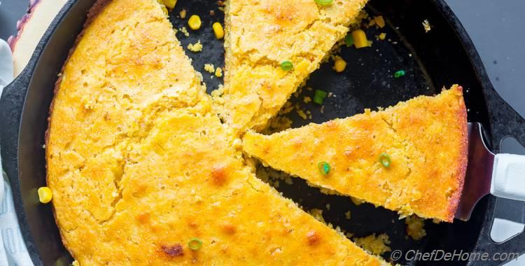 Skillet Cornbread with Creamed Corn