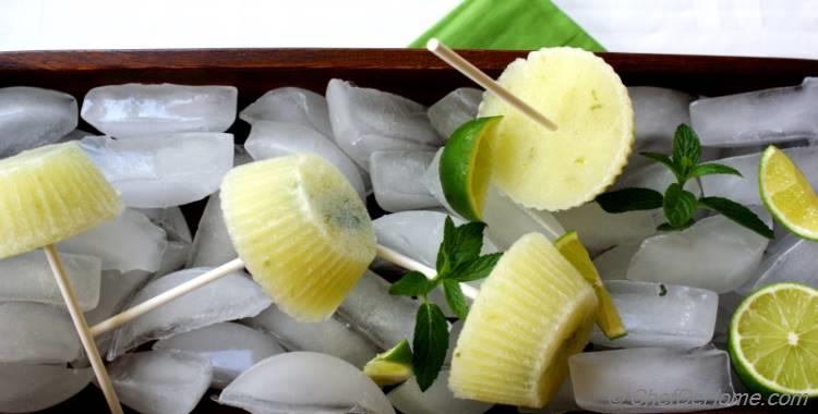 Cucumber Lime Cocktail Ice Pops