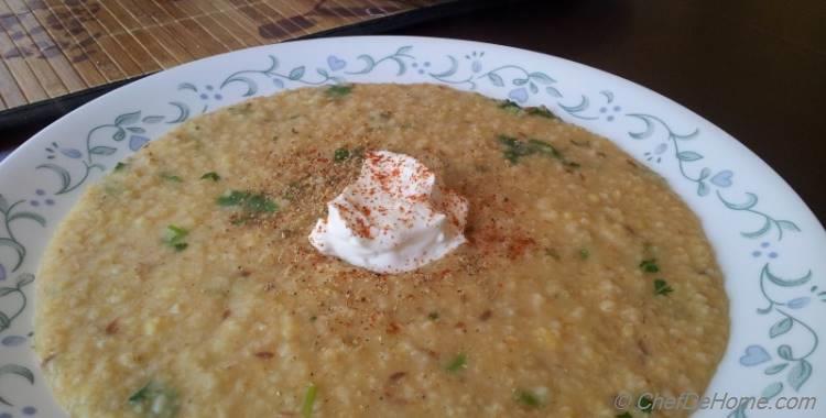 Cracked Wheat and Lentils Porridge