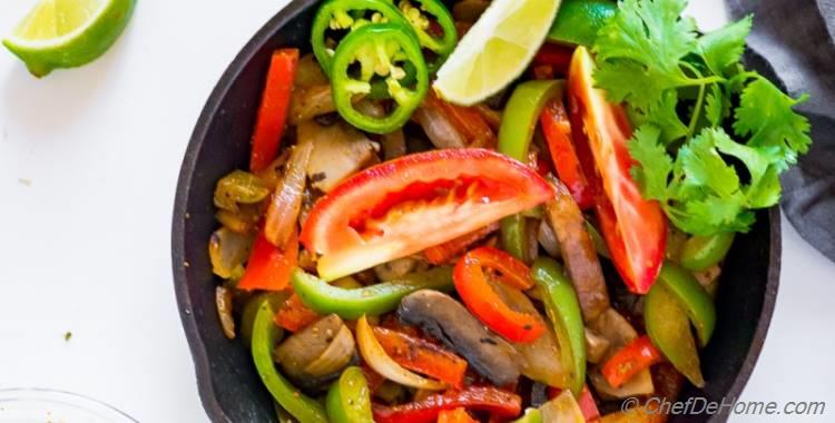 Healthy Vegetarian Fajitas