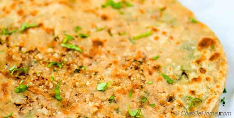 Shredded Cauliflower Stuffed Flat Bread