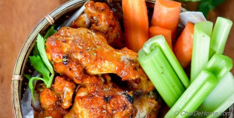 Sweet and Spicy Mango Harissa Chicken Wings