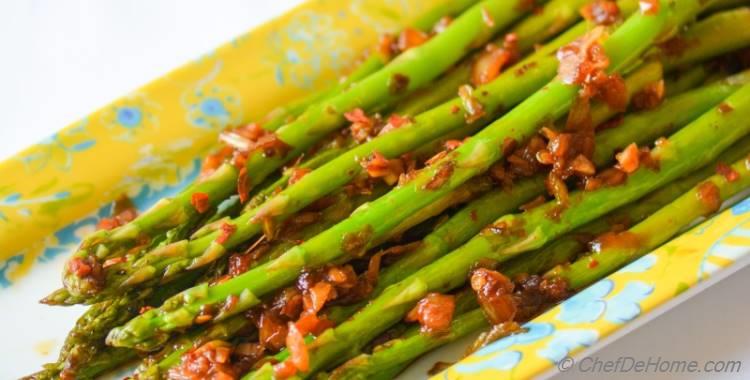 Better Than Green Beans - Vegan Kimchi Garlic Asparagus