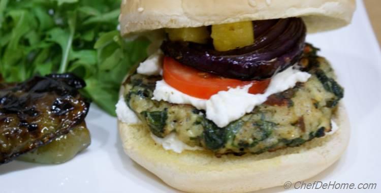 Spinach and Rice Meatless Burgers