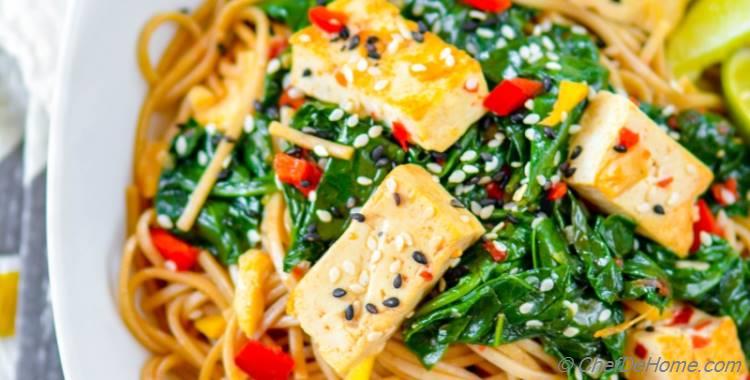 Buckwheat Soba Noodles with Coconut-Lime Tofu 