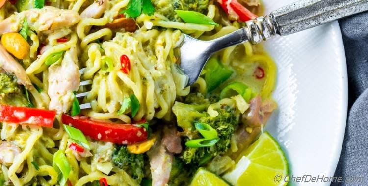 Thai Green Curry Chicken Noodles