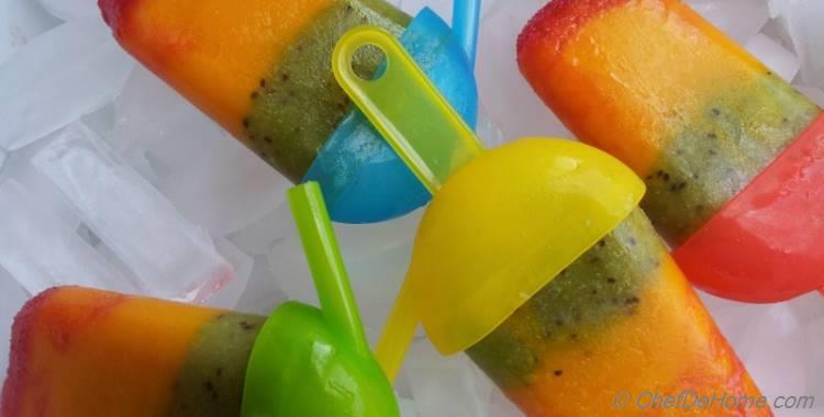 Tri-Color Fruit Ice Pops