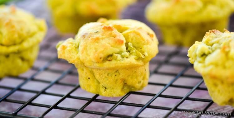 Vegan Avocado-Scallion Bake Sale Muffins 