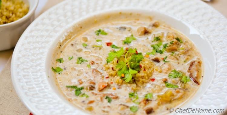 Quinoa and Wild Mushroom Soup