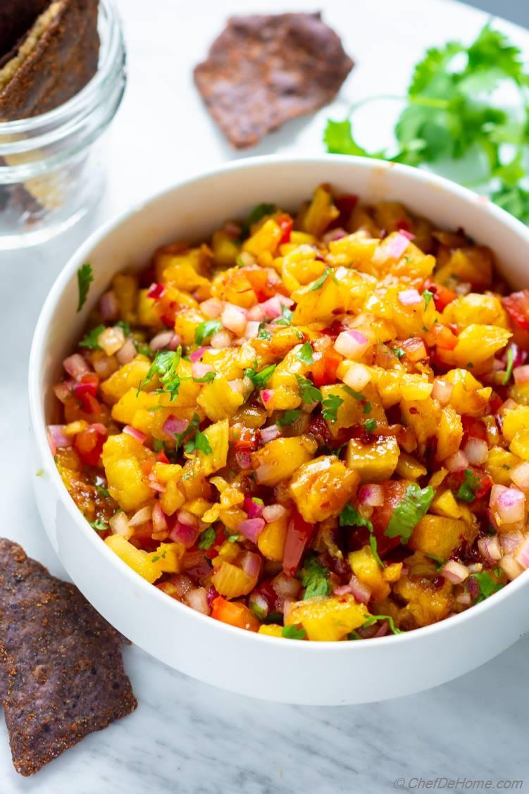 Pineapple Salsa with Corn Chips