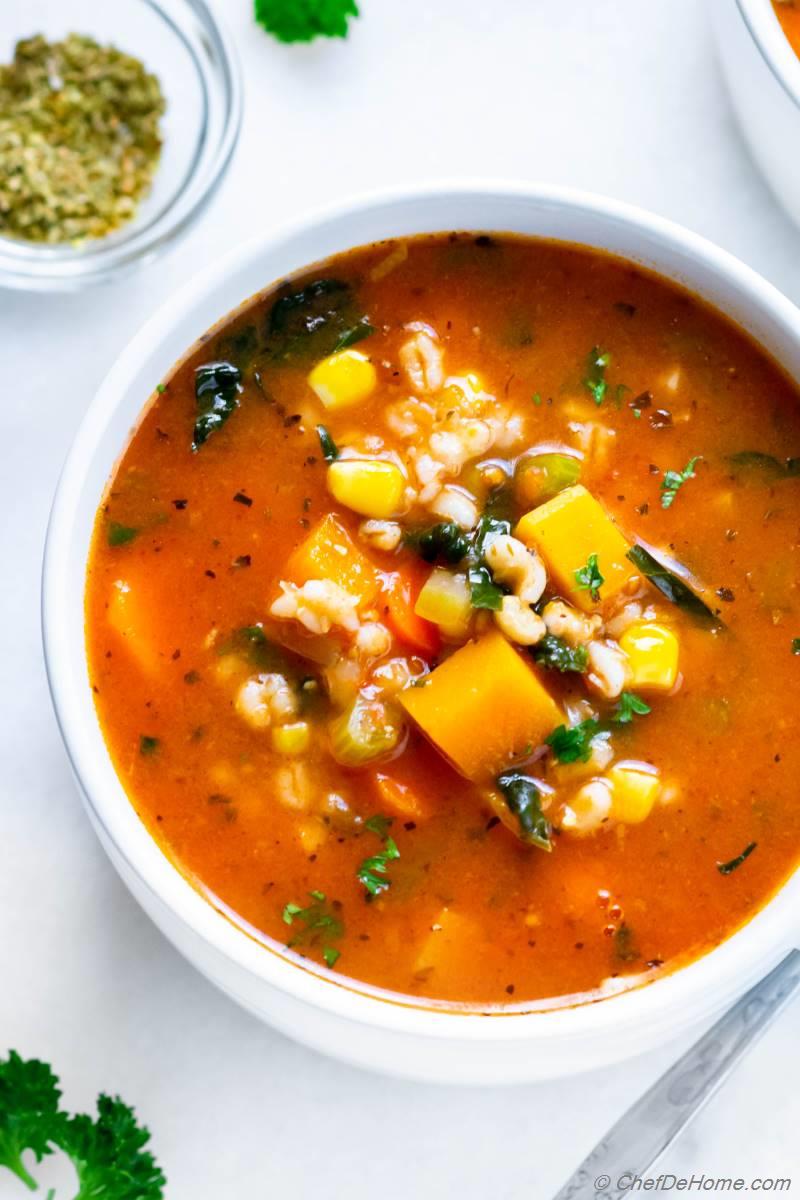 Vegetable Barley Soup Recipe | ChefDeHome.com