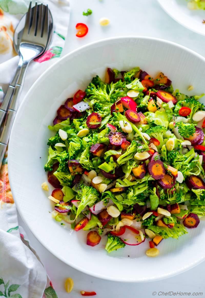 Winter Detox Healthy Broccoli Salad Recipe | ChefDeHome.com