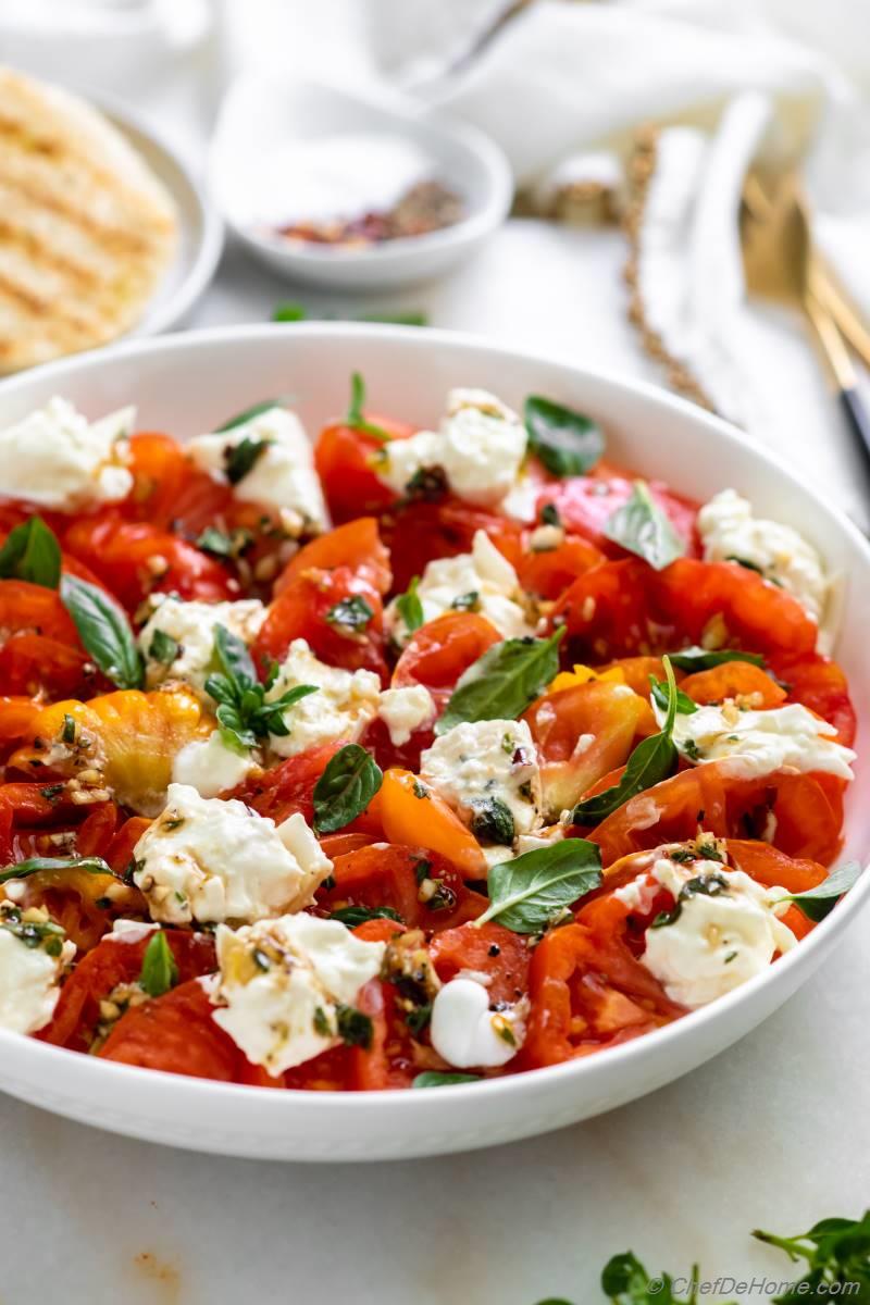 Heirloom Tomato Burrata Salad Recipe