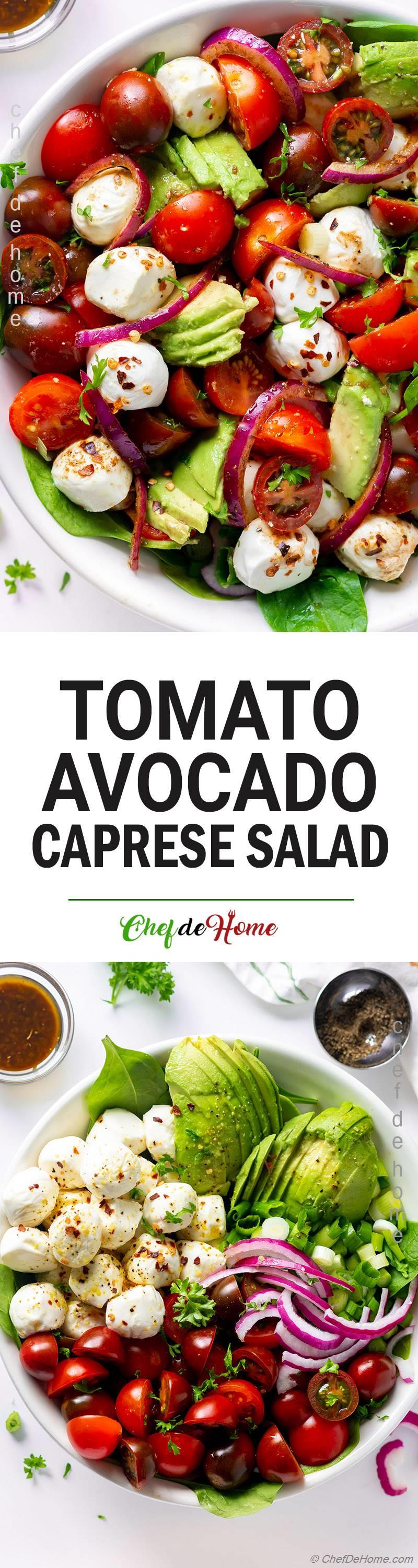 Avocado Tomato Mozzarella Salad Recipe