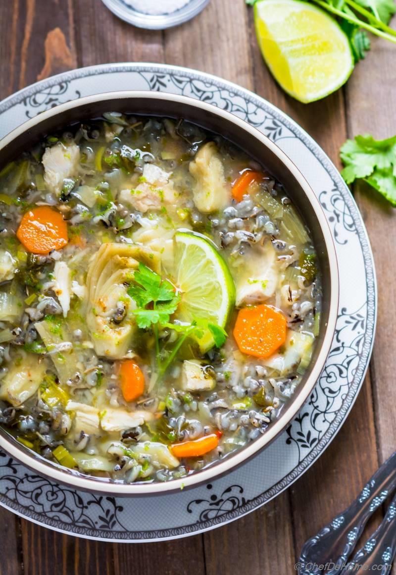 Chicken and Wild Rice Soup in Slow Cooker Recipe