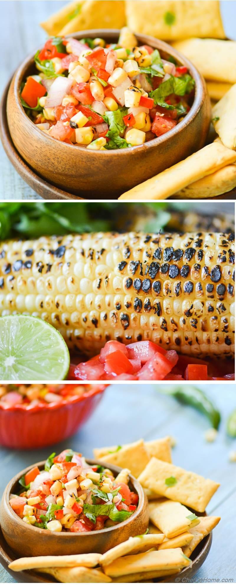 Chili Lime Roasted Corn Salsa Recipe