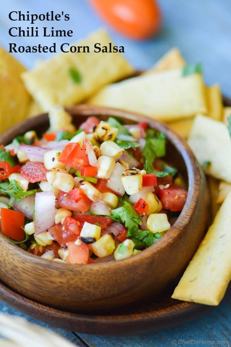 Chili Lime Roasted Corn Salsa Recipe