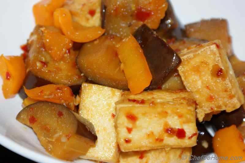 Stir Fried Eggplant and Tofu Recipe Recipe | ChefDeHome.com