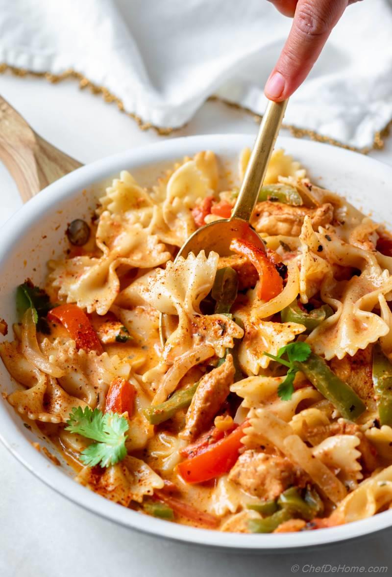 Chicken Fajita Pasta Recipe