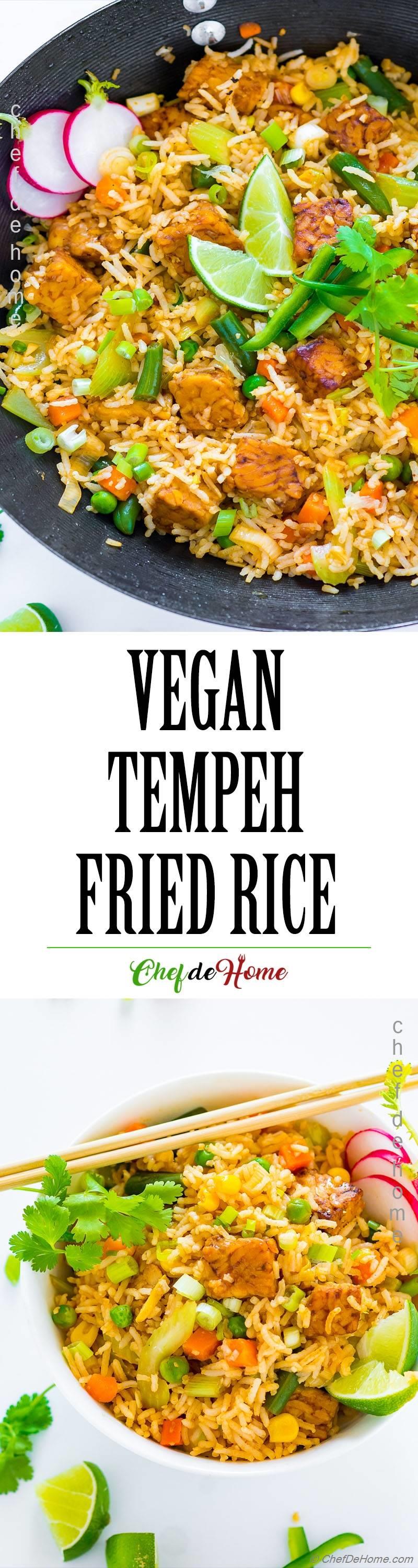 Vegan Fried Rice with Sriracha Tempeh Recipe