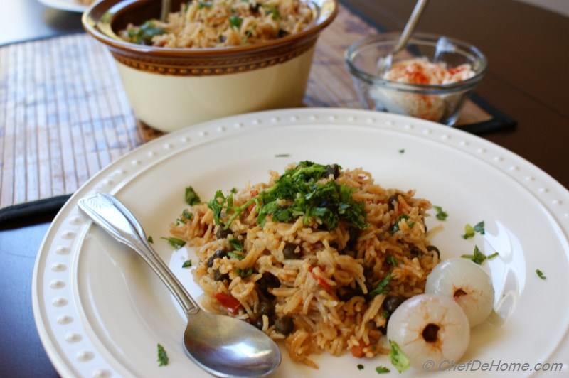 Green Garbanzo Beans Pilaf Recipe