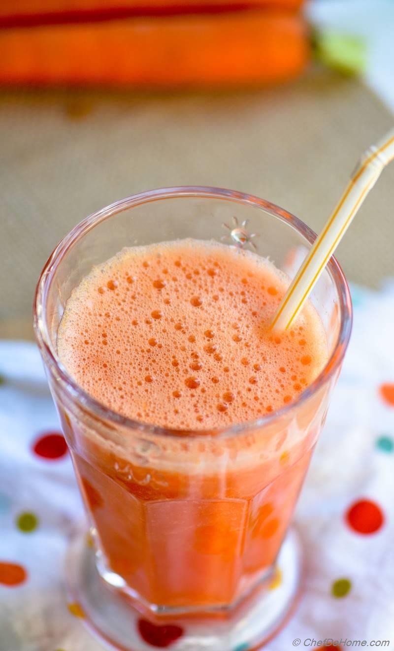 Hello Sunshine Grapefruit, Carrots and Turmeric Smoothie Recipe