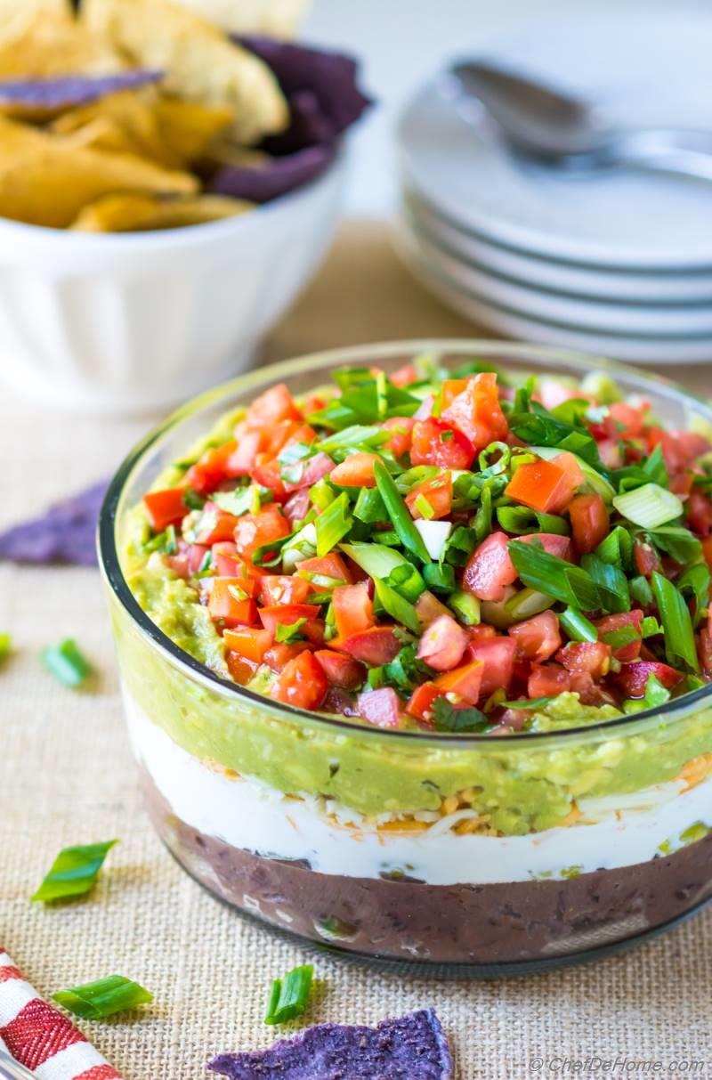 Crowd-Size Seven-Layer Mexican Dip