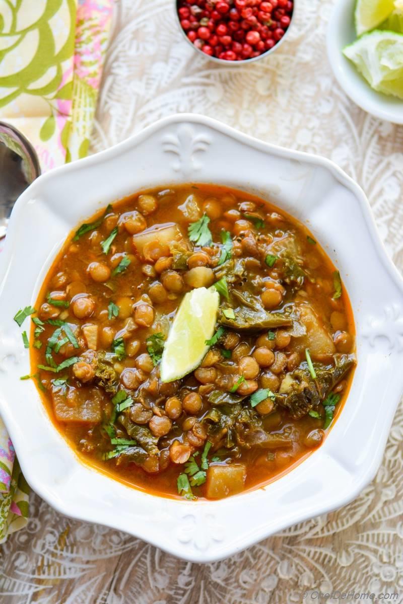 Slow Cooker Turnip, Kale and Lentil Soup Recipe