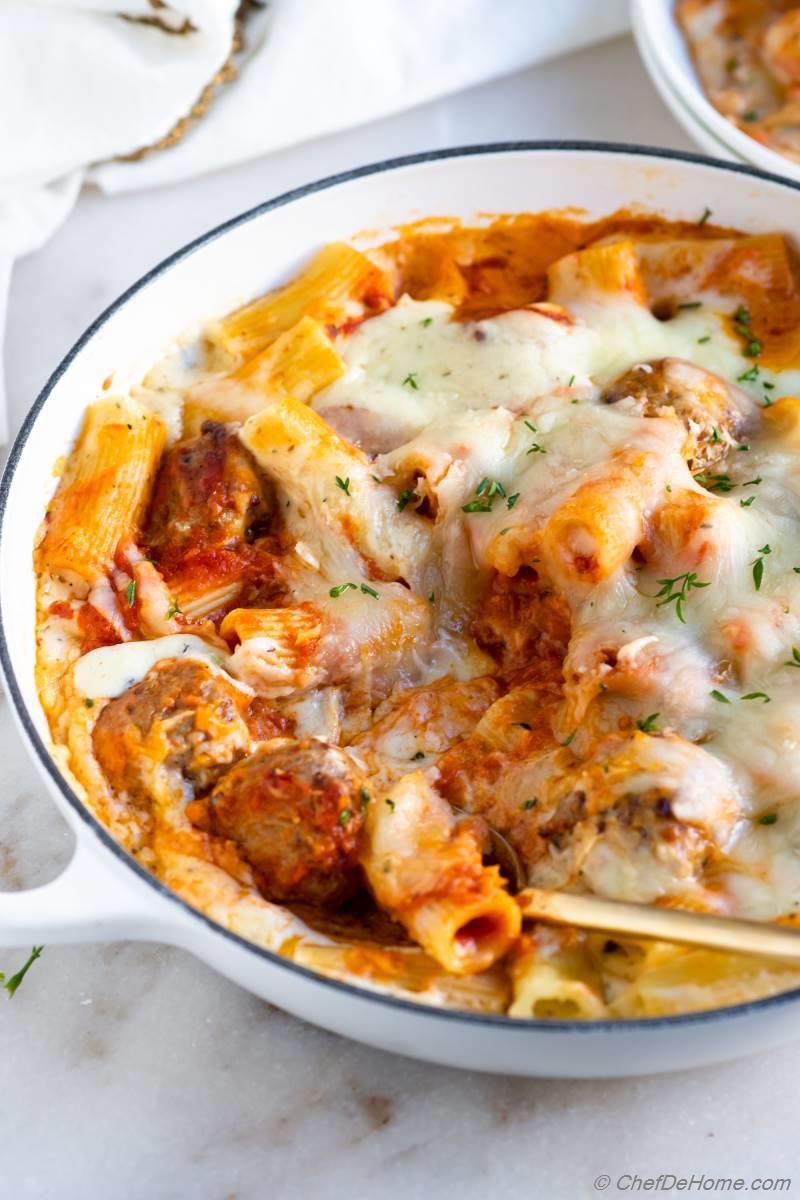 Meatballs Mac and Cheese Recipe