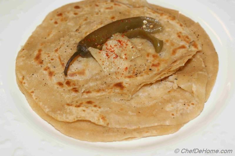 Layered Griddle Fried Flat Bread Recipe