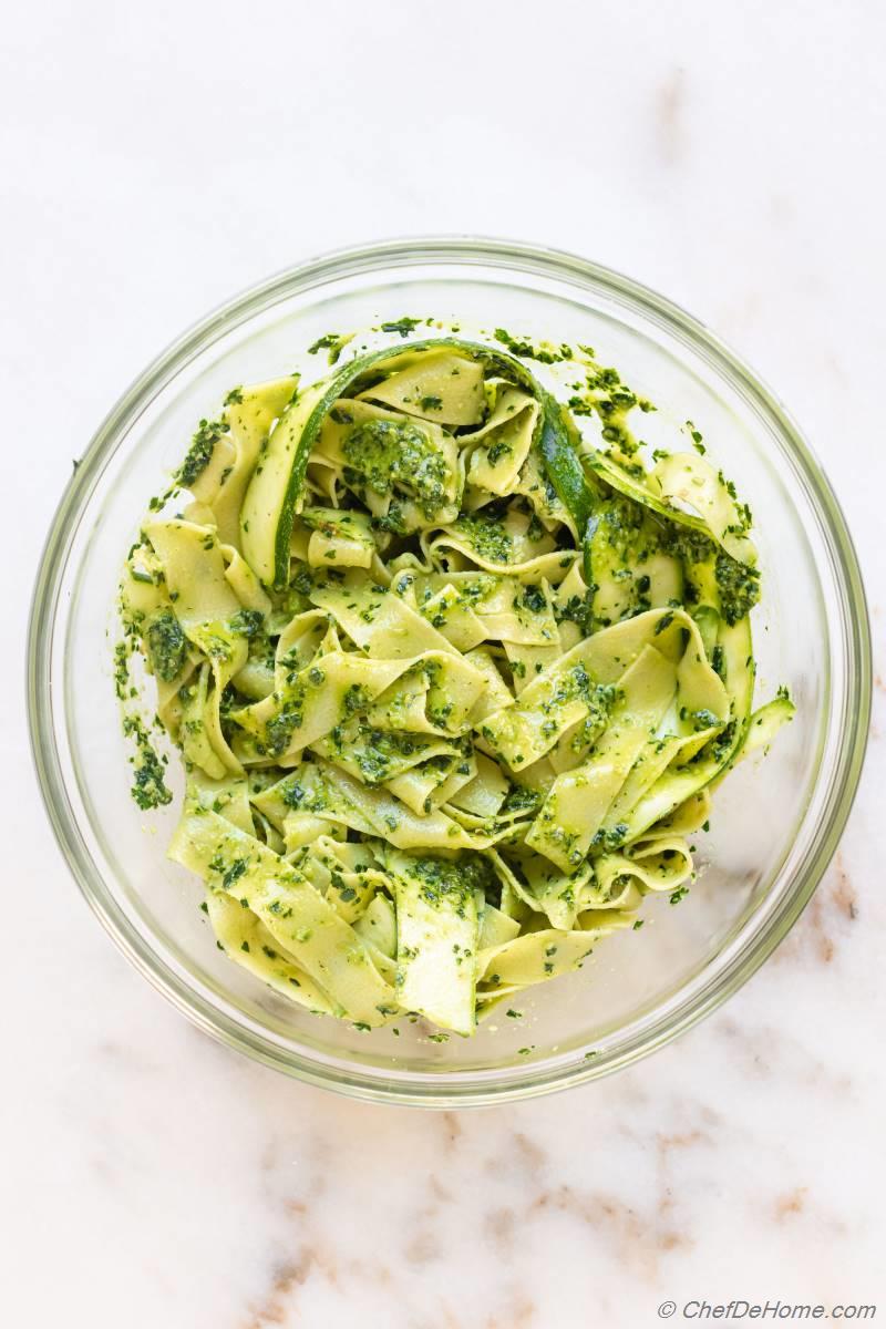 Kale Pesto Pappardelle Pasta Recipe