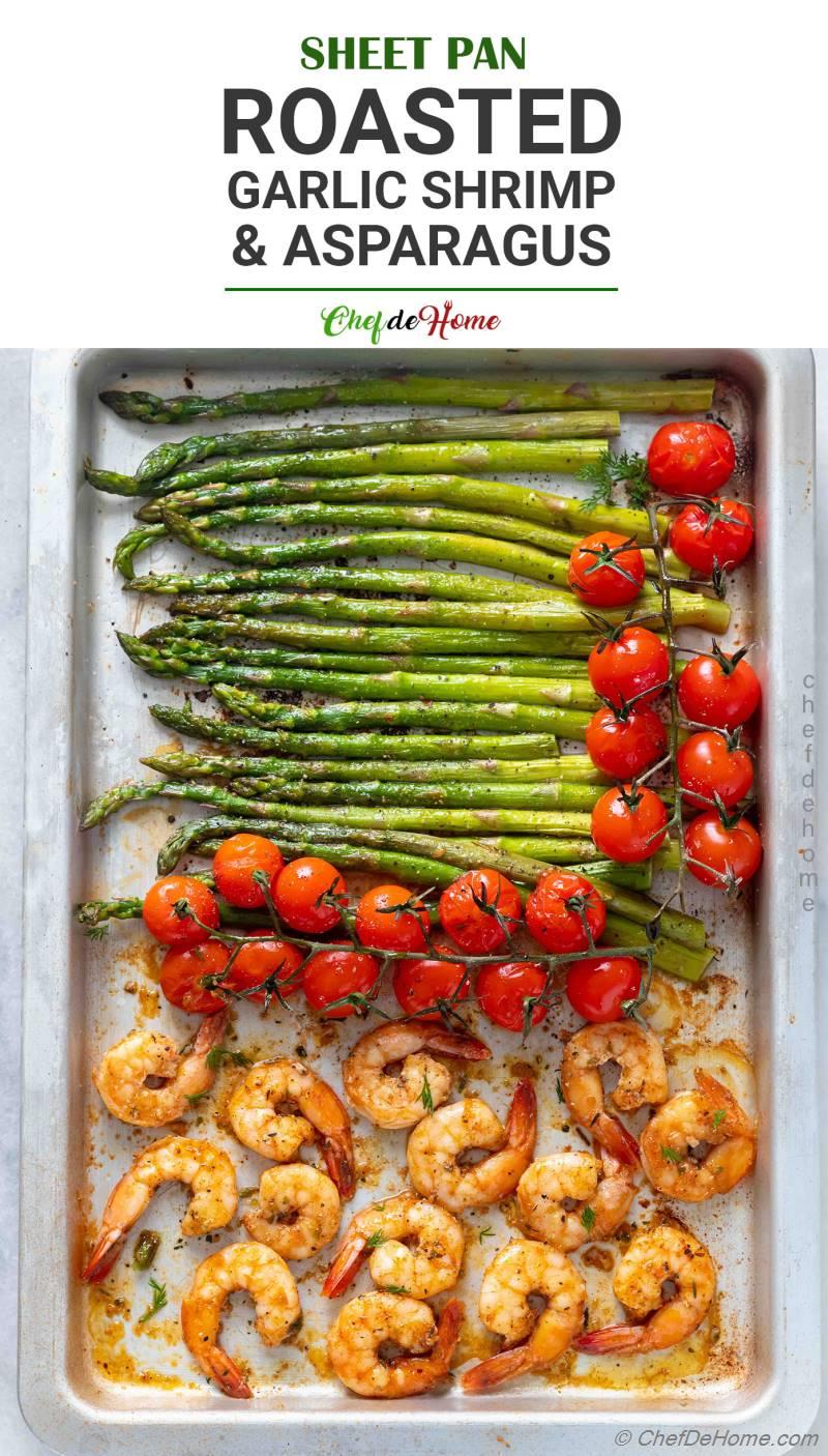 Roasted Garlic Shrimp and Asparagus Recipe | ChefDeHome.com