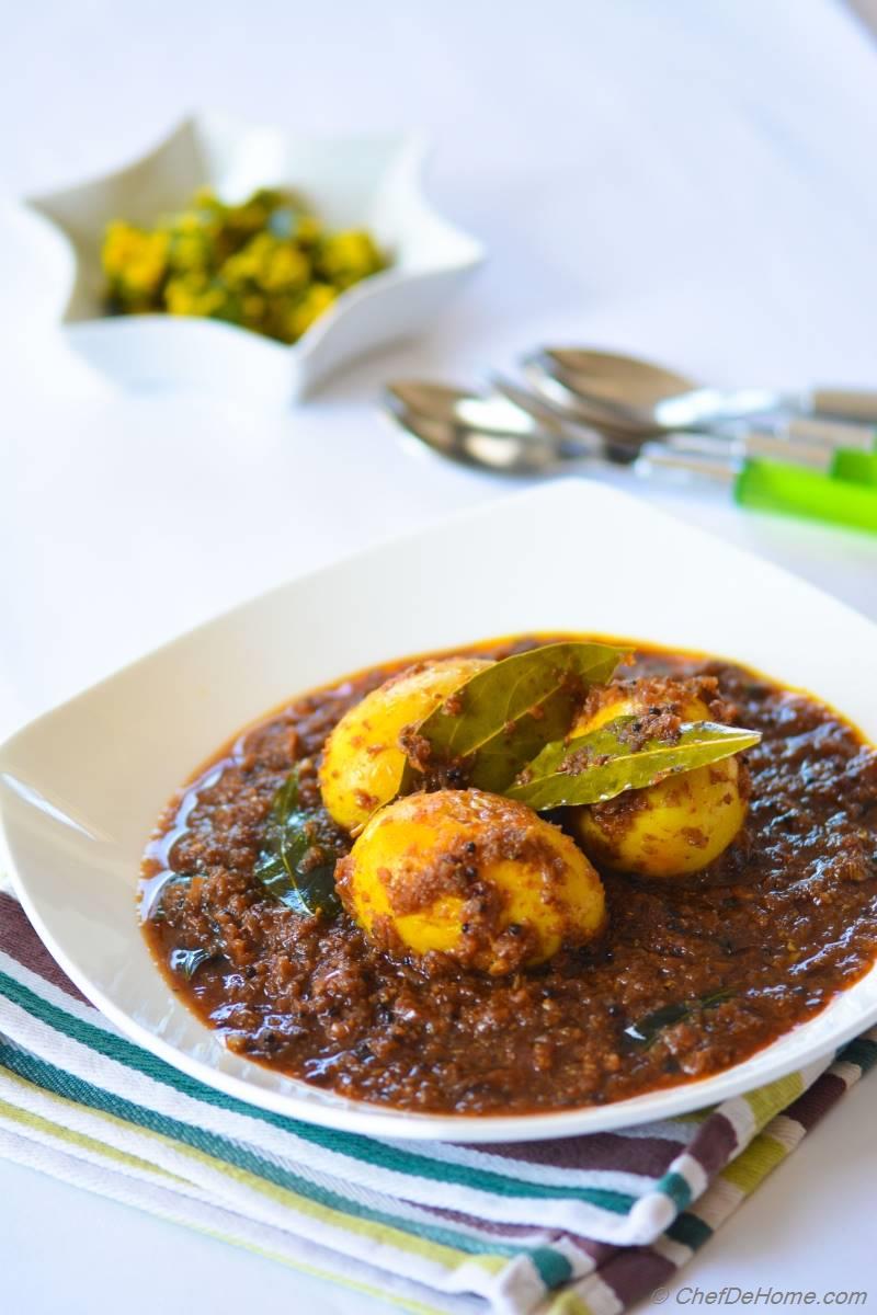 Andhra-Style Spicy Egg Curry Recipe | ChefDeHome.com