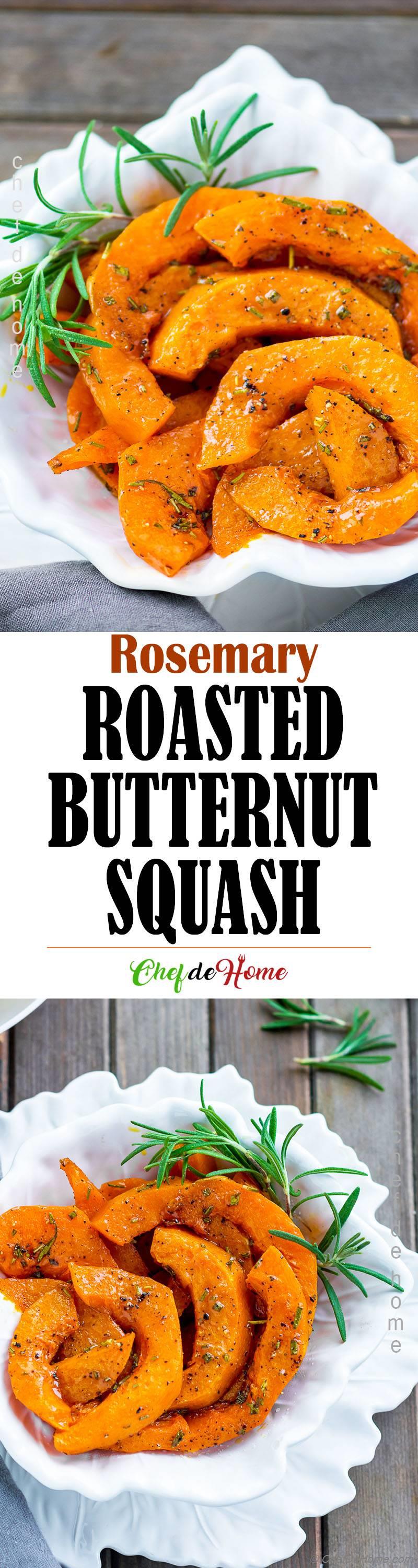 Roasted Butternut Squash with Rosemary Recipe | ChefDeHome.com