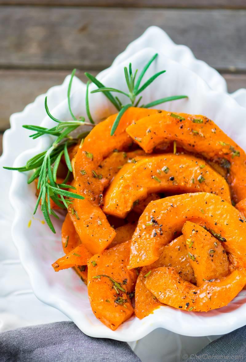 Roasted Butternut Squash with Rosemary Recipe | ChefDeHome.com