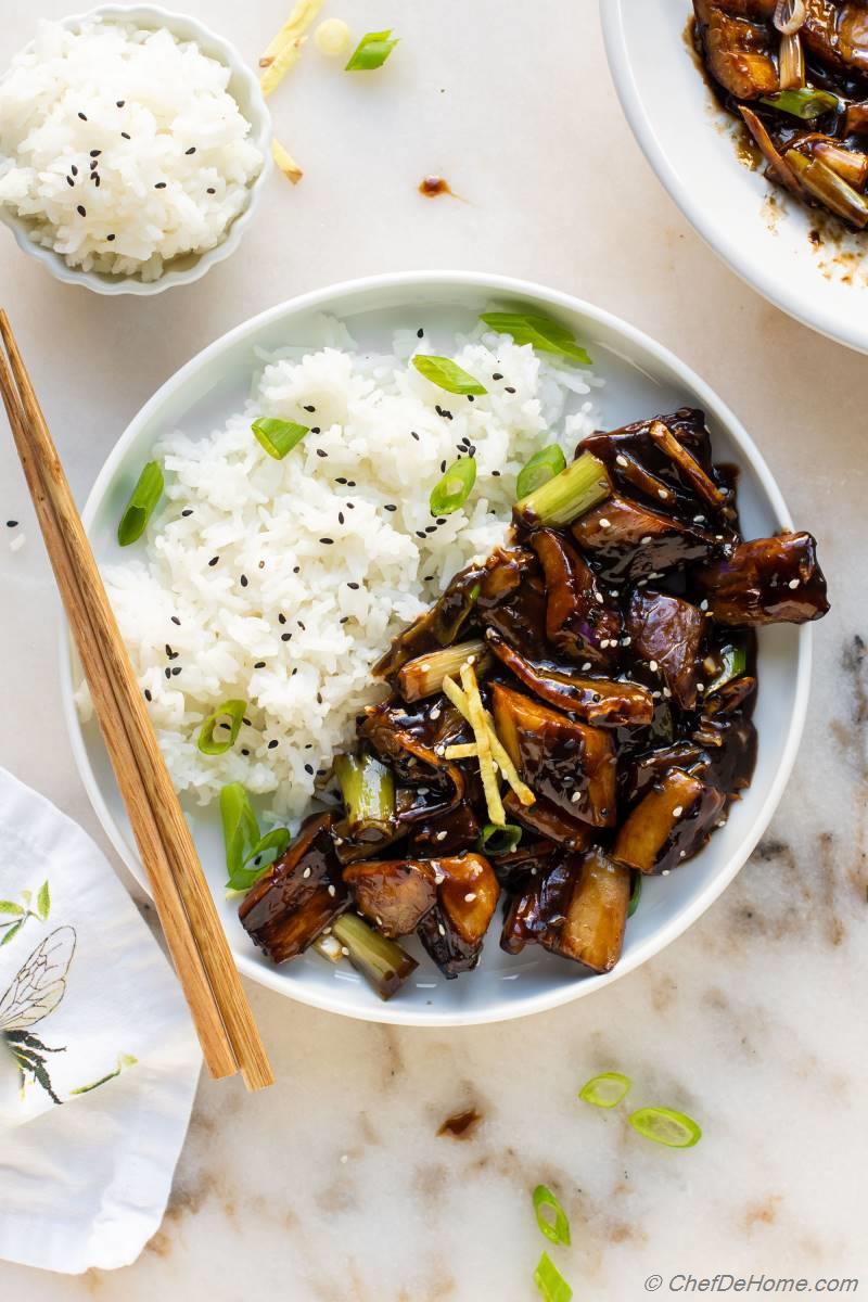 Stir Fried Eggplant with Garlic Sauce Recipe | ChefDeHome.com