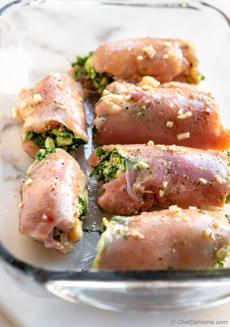 Spinach and Feta Stuffed Chicken Thighs Recipe